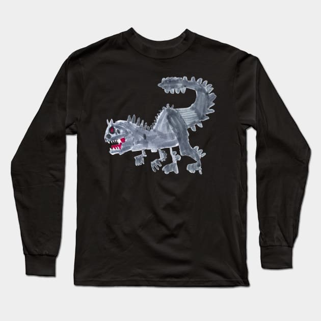 Indominus Rex Dinosaur | Kids Fashion | Kid's Drawing | Roar | Unique Design Long Sleeve T-Shirt by TheWillbreyShop